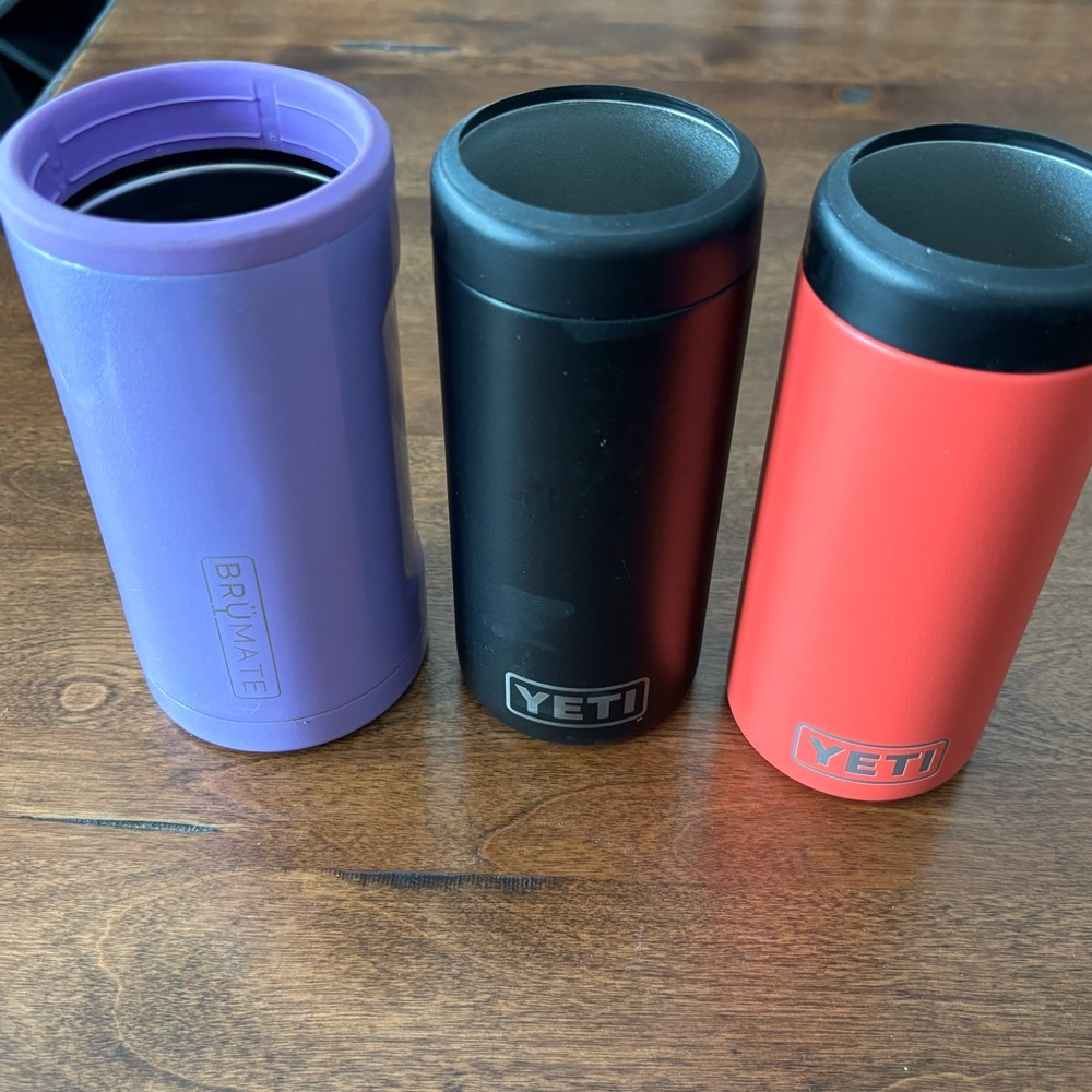 Lot of 3 mix of Yeti and Brumate Drink Holders coozie
